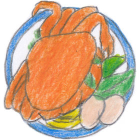 「We've Got Clubs」のカニのスペシャリテ。