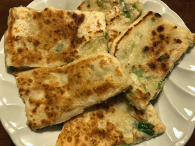 最近作った葱油餅。