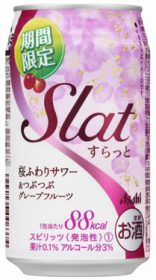 アサヒビール「アサヒSlat（すらっと）期間限定桜ふわりサワー＆つぶつぶグレープフルーツ」