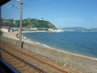 昔海水浴に出かけた東小樽海岸