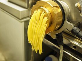 押し出し製麺機で生パスタを提供