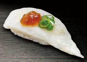 「ふぐにぎり極旨一貫」（105円）